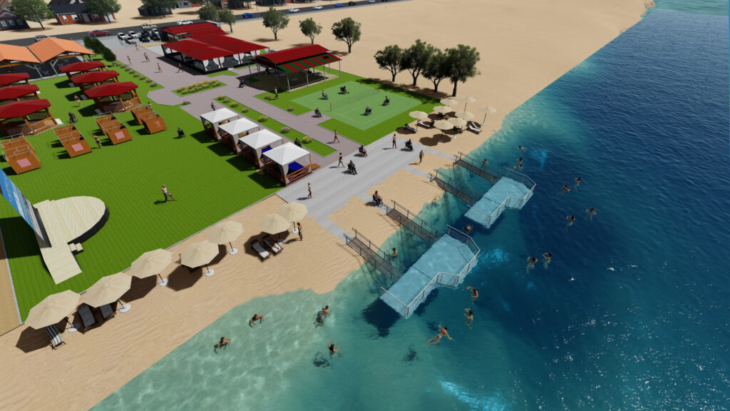 Строительство социального пляжа